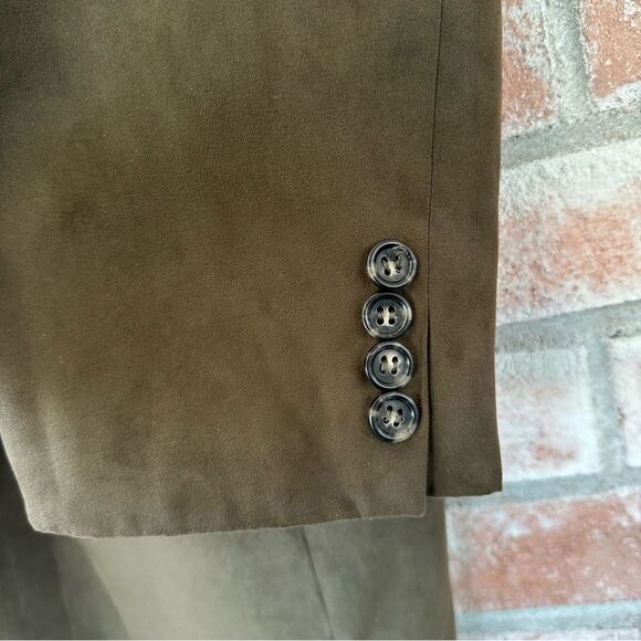 Jos. A. Bank Sport Coat Blazer Brown Suede Men’s 46 R 2 Button - Picture 4 of 12